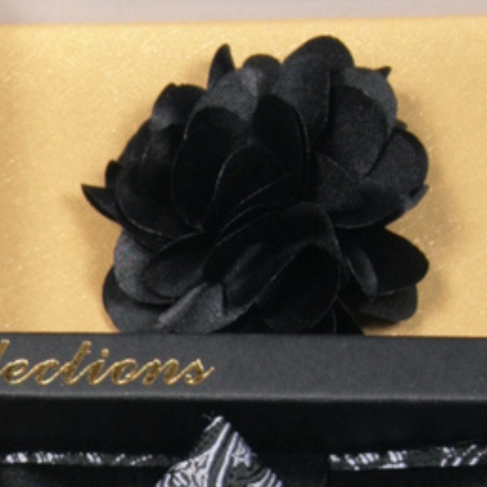 6 Piece Silver Gold Black Necktie & Bow Tie Set - Picture 5 of 6